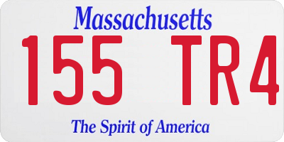 MA license plate 155TR4