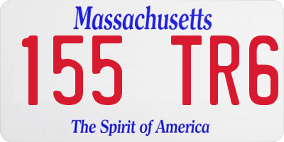 MA license plate 155TR6