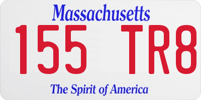 MA license plate 155TR8