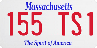 MA license plate 155TS1