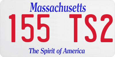 MA license plate 155TS2