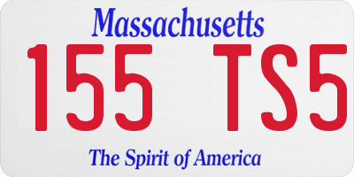MA license plate 155TS5