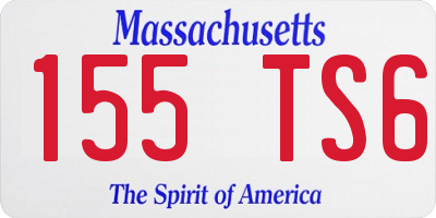 MA license plate 155TS6