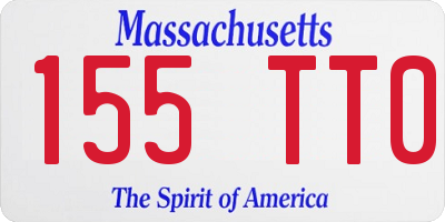 MA license plate 155TT0