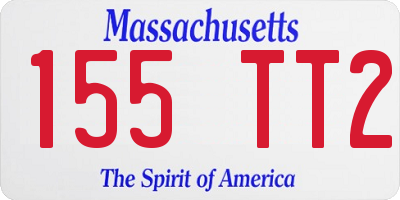 MA license plate 155TT2