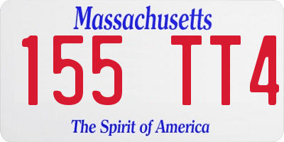 MA license plate 155TT4