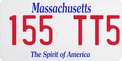 MA license plate 155TT5