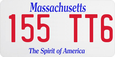 MA license plate 155TT6