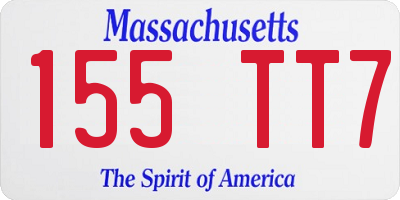 MA license plate 155TT7