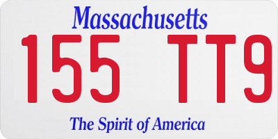 MA license plate 155TT9