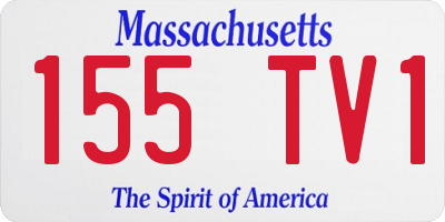 MA license plate 155TV1