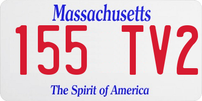 MA license plate 155TV2