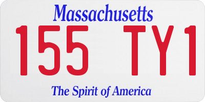 MA license plate 155TY1