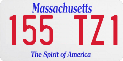 MA license plate 155TZ1