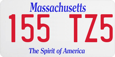 MA license plate 155TZ5