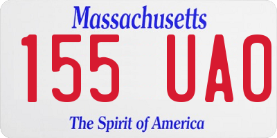 MA license plate 155UA0