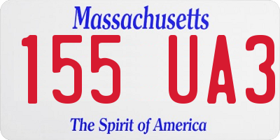 MA license plate 155UA3