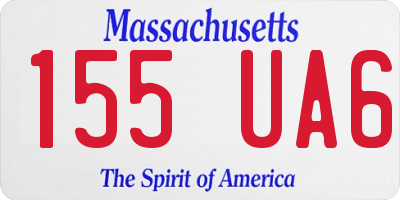 MA license plate 155UA6
