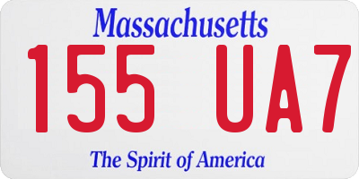 MA license plate 155UA7