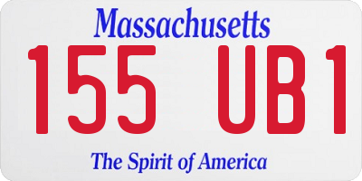 MA license plate 155UB1