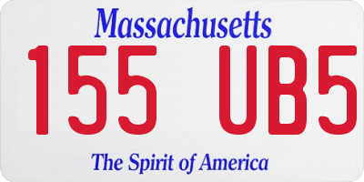 MA license plate 155UB5