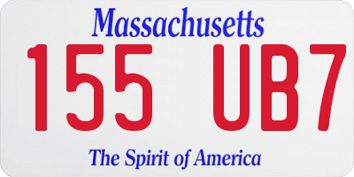 MA license plate 155UB7