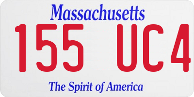 MA license plate 155UC4