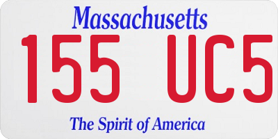 MA license plate 155UC5