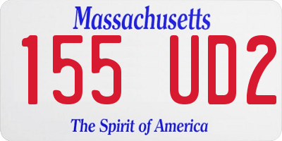 MA license plate 155UD2