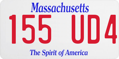 MA license plate 155UD4