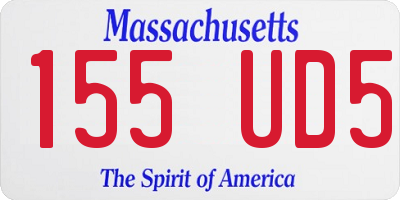 MA license plate 155UD5