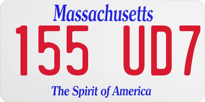 MA license plate 155UD7