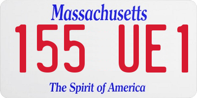 MA license plate 155UE1
