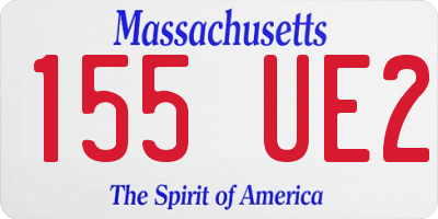MA license plate 155UE2