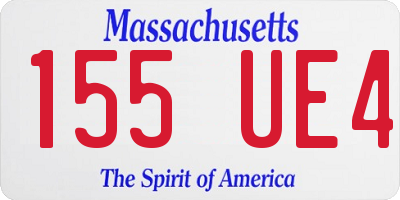 MA license plate 155UE4