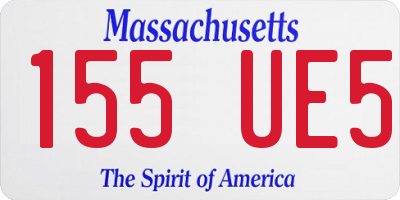 MA license plate 155UE5