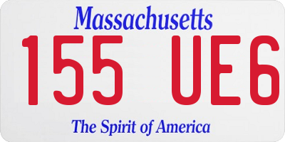 MA license plate 155UE6