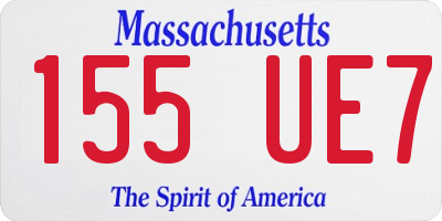 MA license plate 155UE7