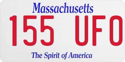MA license plate 155UF0