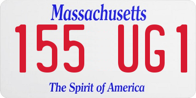 MA license plate 155UG1