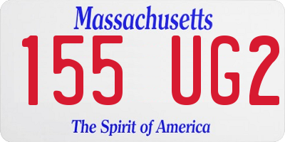 MA license plate 155UG2