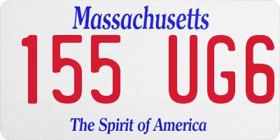 MA license plate 155UG6
