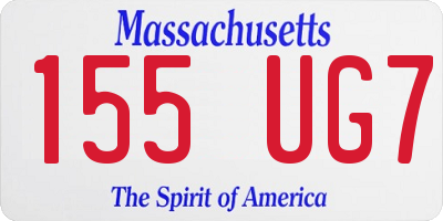 MA license plate 155UG7
