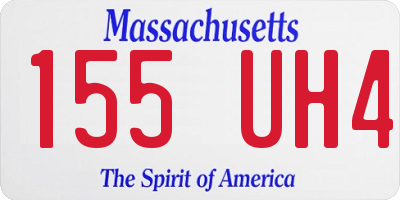 MA license plate 155UH4