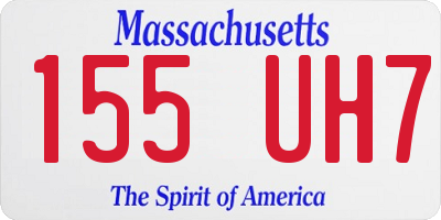 MA license plate 155UH7