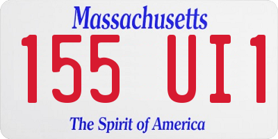 MA license plate 155UI1