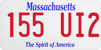 MA license plate 155UI2
