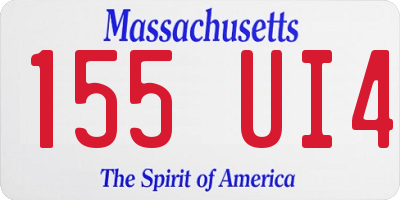 MA license plate 155UI4