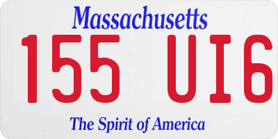 MA license plate 155UI6