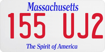 MA license plate 155UJ2